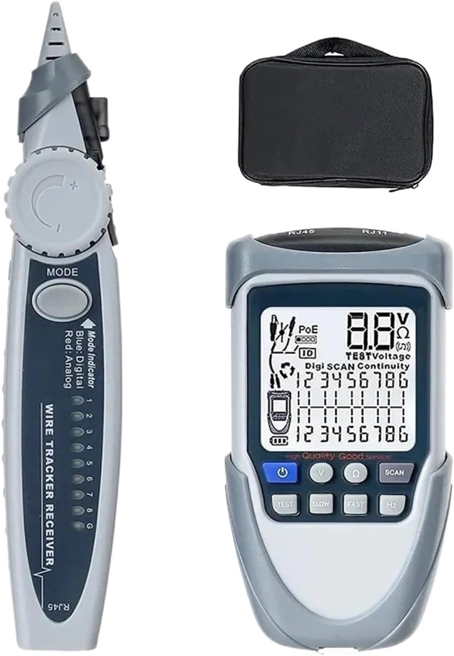 Network Cable Tester LAN Line Finder PoE Digital Cable Tracing Breakpoint Ethernet Cable Check(ET612)