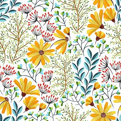 Tapete Gold Blumen 60cm X 300cm Möbel Klebefolie Muster Selbstklebende Tapeten Grün/Blau Blätter Wohnzimmer Folie Selbstklebend für Möbel Küchenschränke Blumentapete Badezimmer Wasserfest Wandtapete Cover