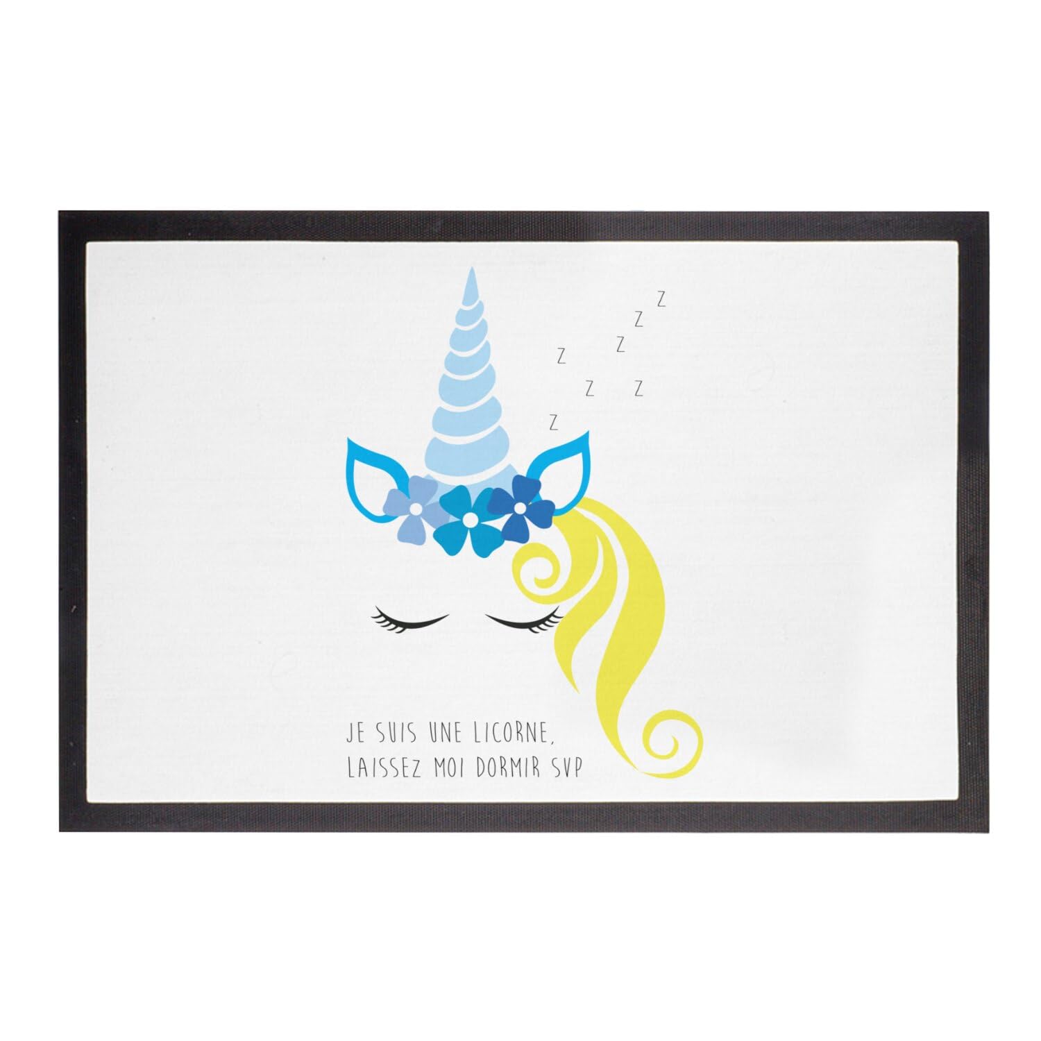 Paillasson licorne 75x50cm Laissez-moi dormir pour entrée