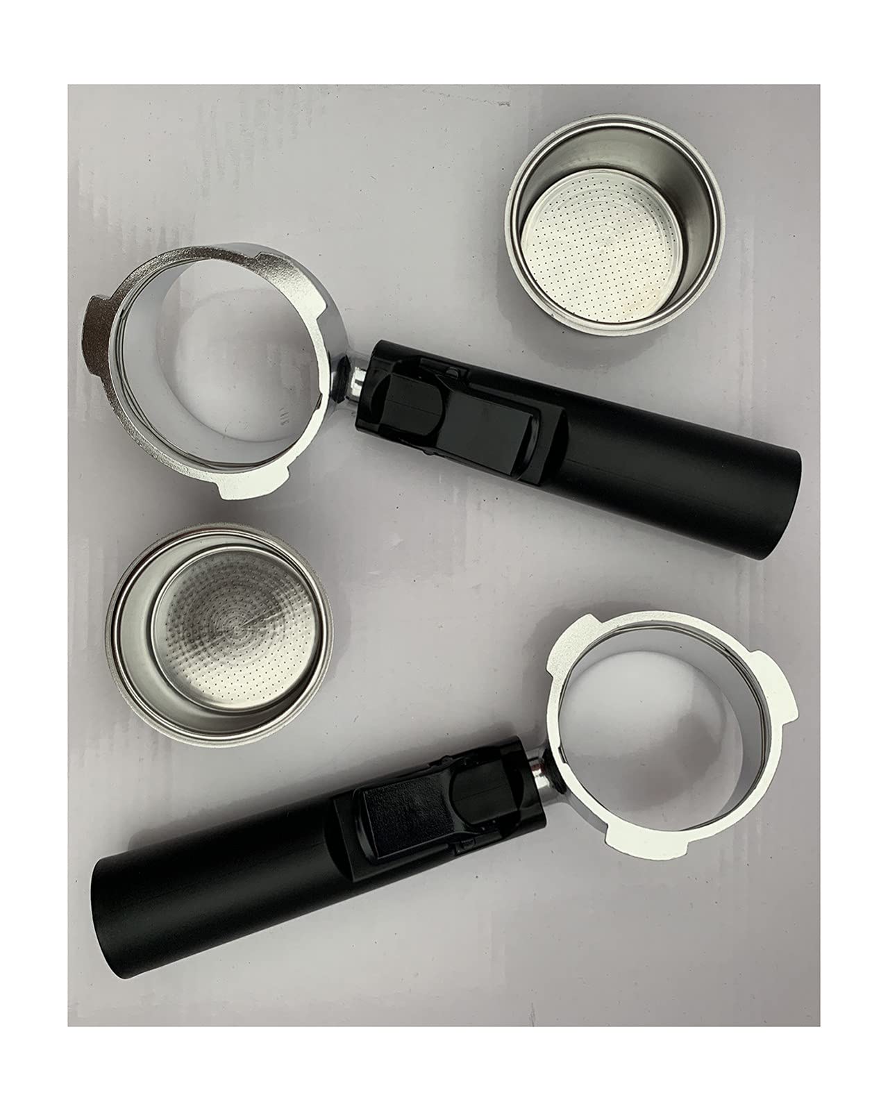 HALONE51Mm Bottomless Coffee Reusable Filters Portafilter Fit for Homix Holder 60Mm15-20Bar for Espresso Coffee Maker PartsMachine Bottomless Filter