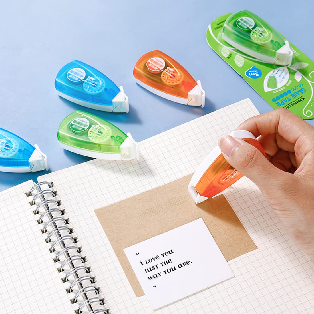 6 Rotoli Colla A Nastro Roller Trasparente 6mm X 6m - Nastro Biadesivo Per Scrapbooking E Artigianato - Foto 7