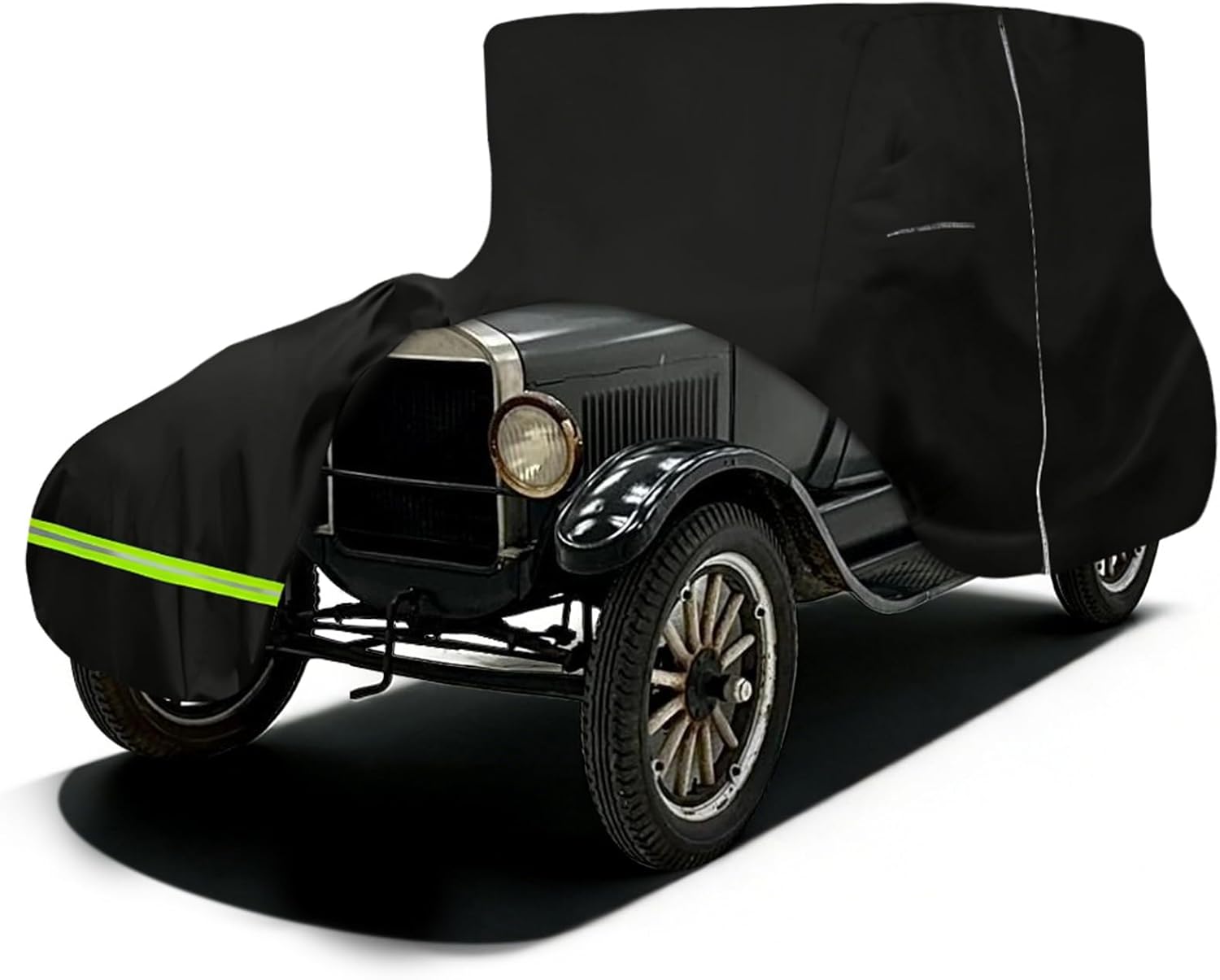 Waterproof Car Cover Replace for 1914-1927 Ford Model T Coupe/Sedan/Touring, 300D Polyester with Inner Cotton All Weather Classic Car Covers with Zipper Door for Snow Rain Protection