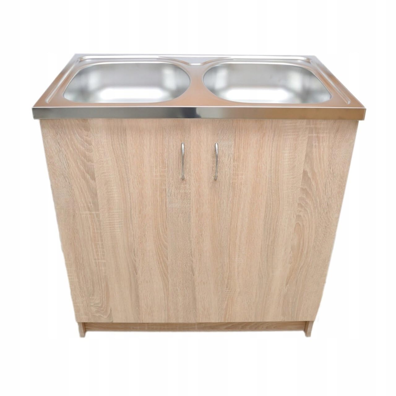 DomoDomo 80 x 50 cm dąb Sonoma stojąca szafka kuchenna pod zlewozmywakiem 80 cm, szafka pod zlewozmywak, meble kuchenne, szafka pod zlew