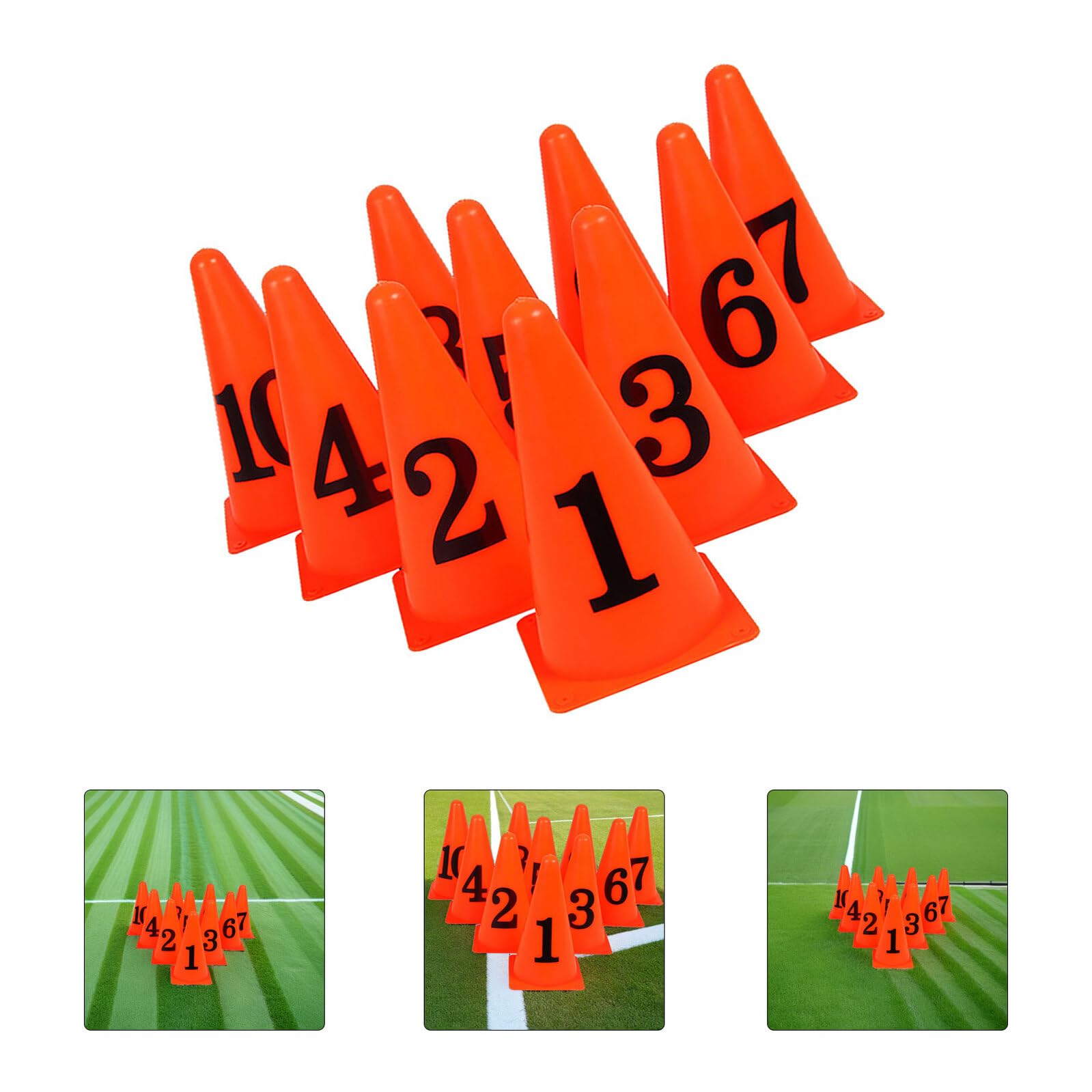 10pezzi Coni Marcatori per Allenamento Calcio Obiettivi Allenamento per Sport per Calcio Basket e Tennis Facile Trasportare e Resistente