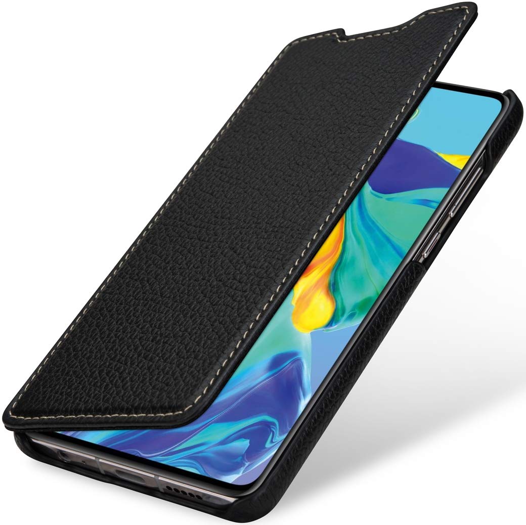 StilGut Talis Cover In Vera Pelle Per Huawei Nova Con Tasca Porta Carte – Fatta A Mano (Nero)