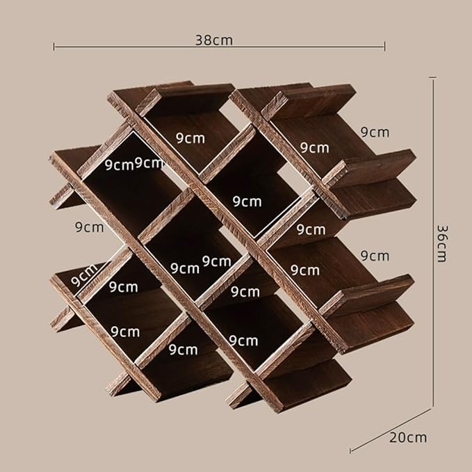 Soporte para Botellas de Vino de Madera, Organizador de Mesa miniatura 3