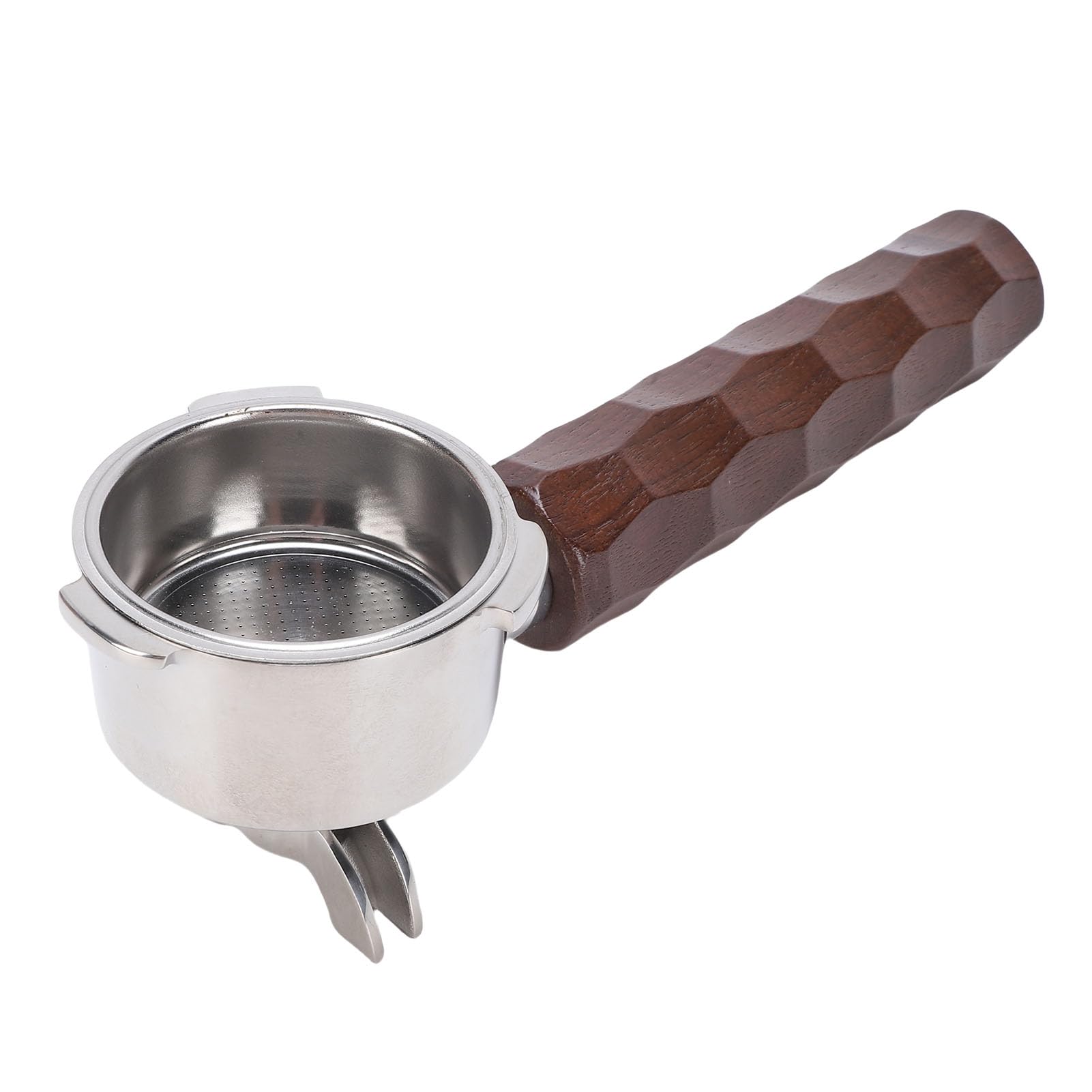 Portafiltro de café de 51 Mm, Portafiltro de 3 Orejas de Acero Inoxidable, de Madera Fácil de Limpiar, Se Adapta a de 51 Mm