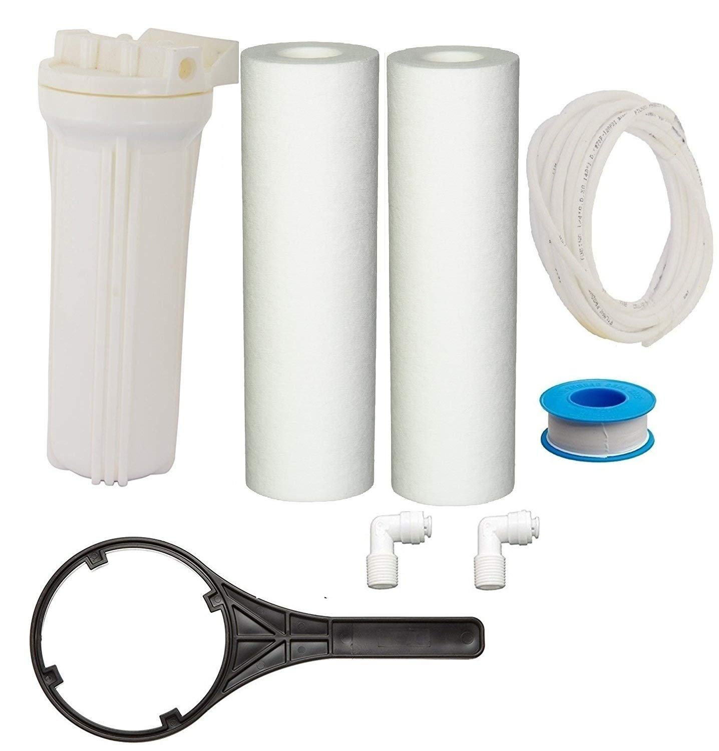 GizmoPro Pre Filter Housing Kit With 2 Extra Spun Filter Spanner Teflon,( 2 Spun Filter And 2 Meter Pipe) Next Day Delivery