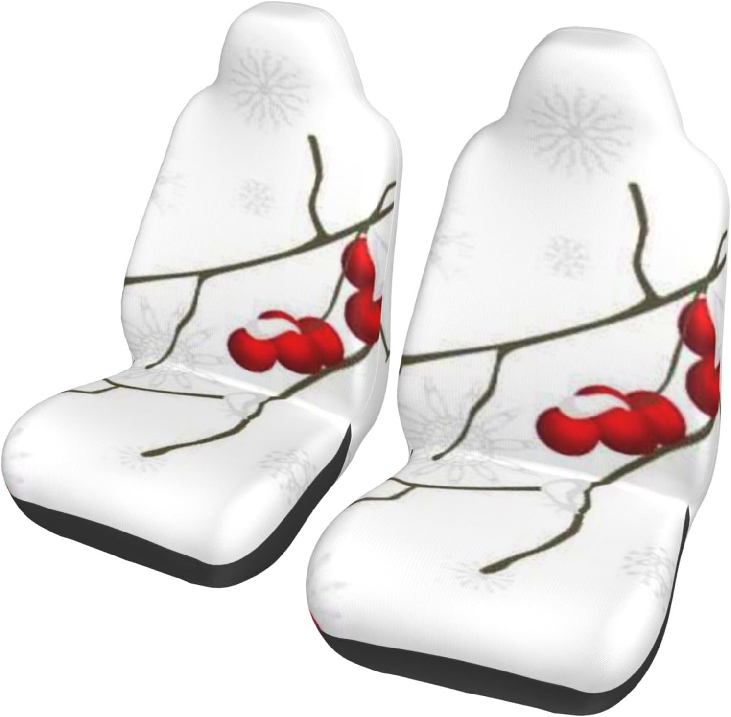 Rowan Branch in The Snow Car Seat Covers 2-Pack - Fit for Sedans, Trucks, Suvs, Automotive Seat Protectors with Reinforced Stitching