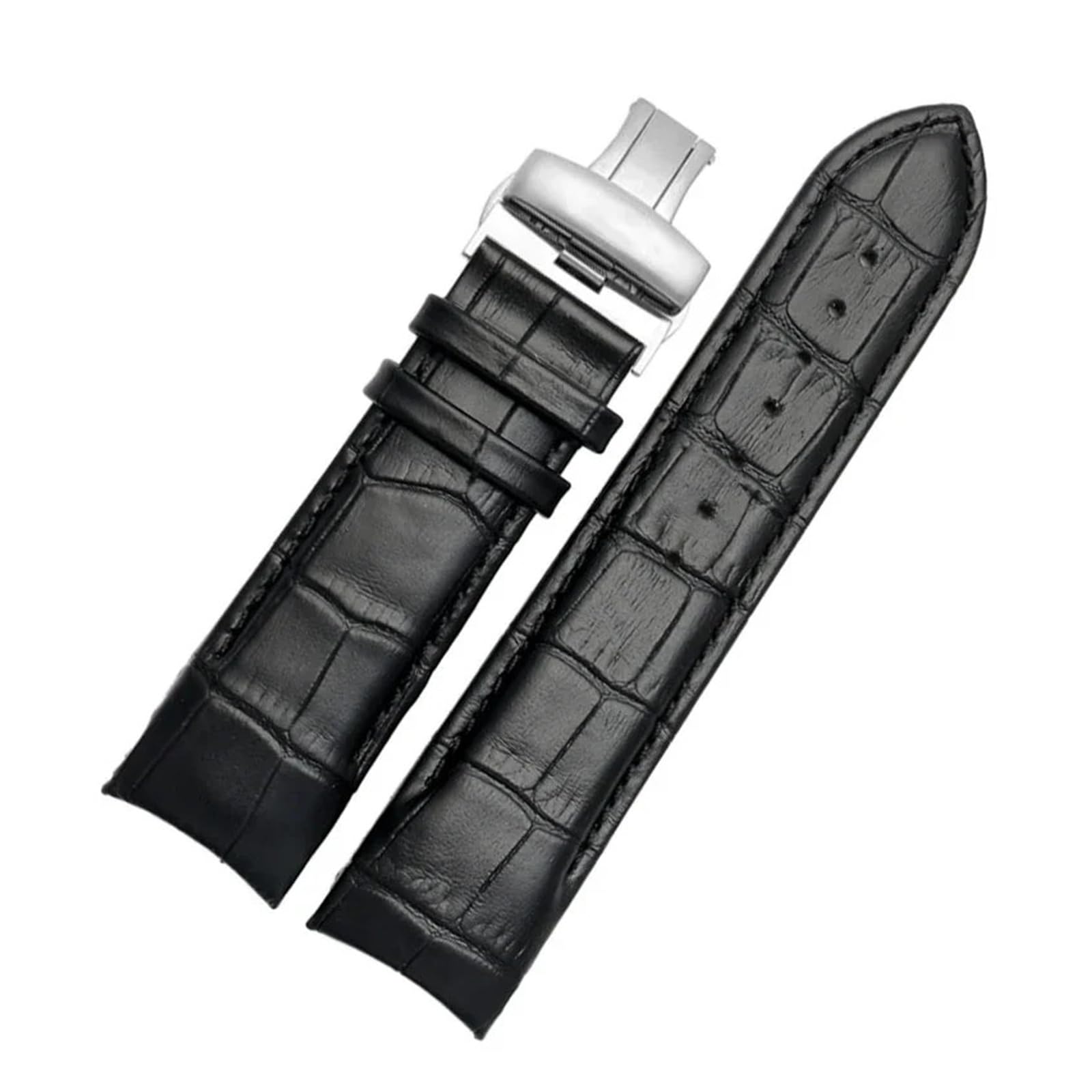Genérico NASUNJIA Correa De Cuero Compatible Con Tissot Couturier T035, T035617, T035439, 22, 23 Y 24 Mm, Hebilla Cepillo
