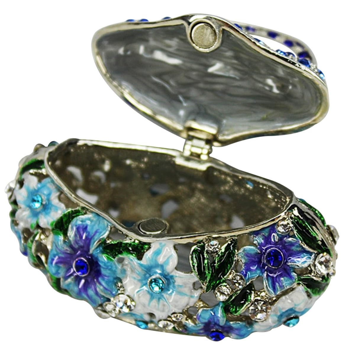 Boîte à Bijoux Rangement en Alliage de Zinc Vintage aux Finitions Délicates