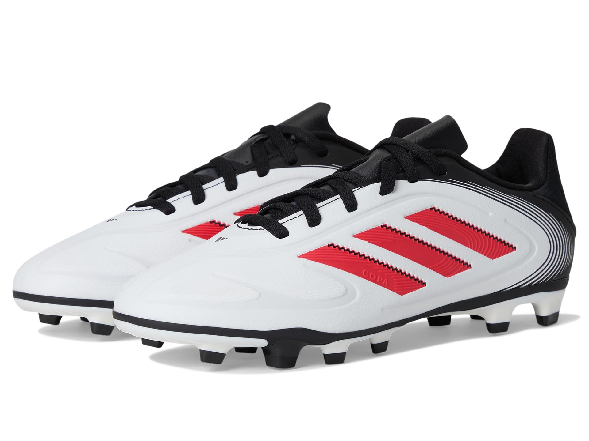 adidas Copa Pure 3 Club Firm Multi Ground Sneaker, White/Lucid Red/Black, 6 US Unisex Big Kid