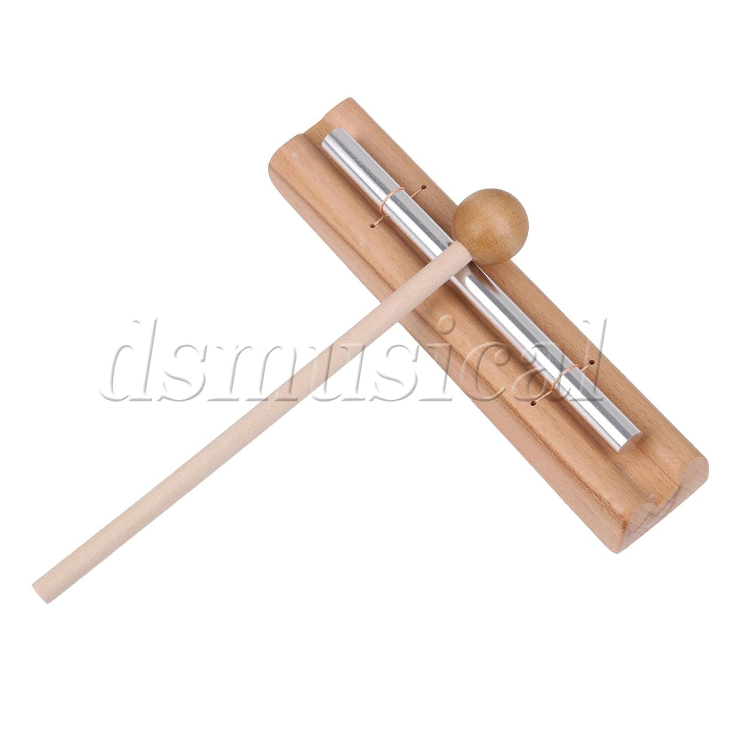 Single Tone Hand Chime 144mm Metal Rod W/Wood Mallet for Yoga Practice