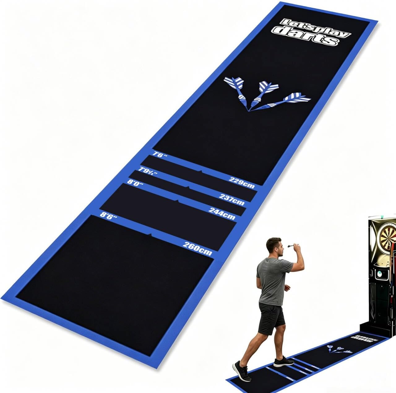 118 * 24 Inch Darts Mat with 4 Throw Line