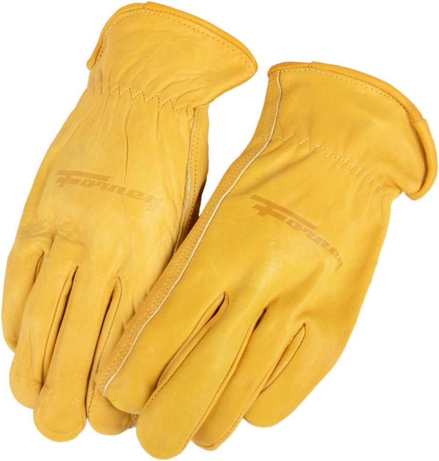 Forney 53048 Cowhide Leather Driver Premium Men's Gloves, Large