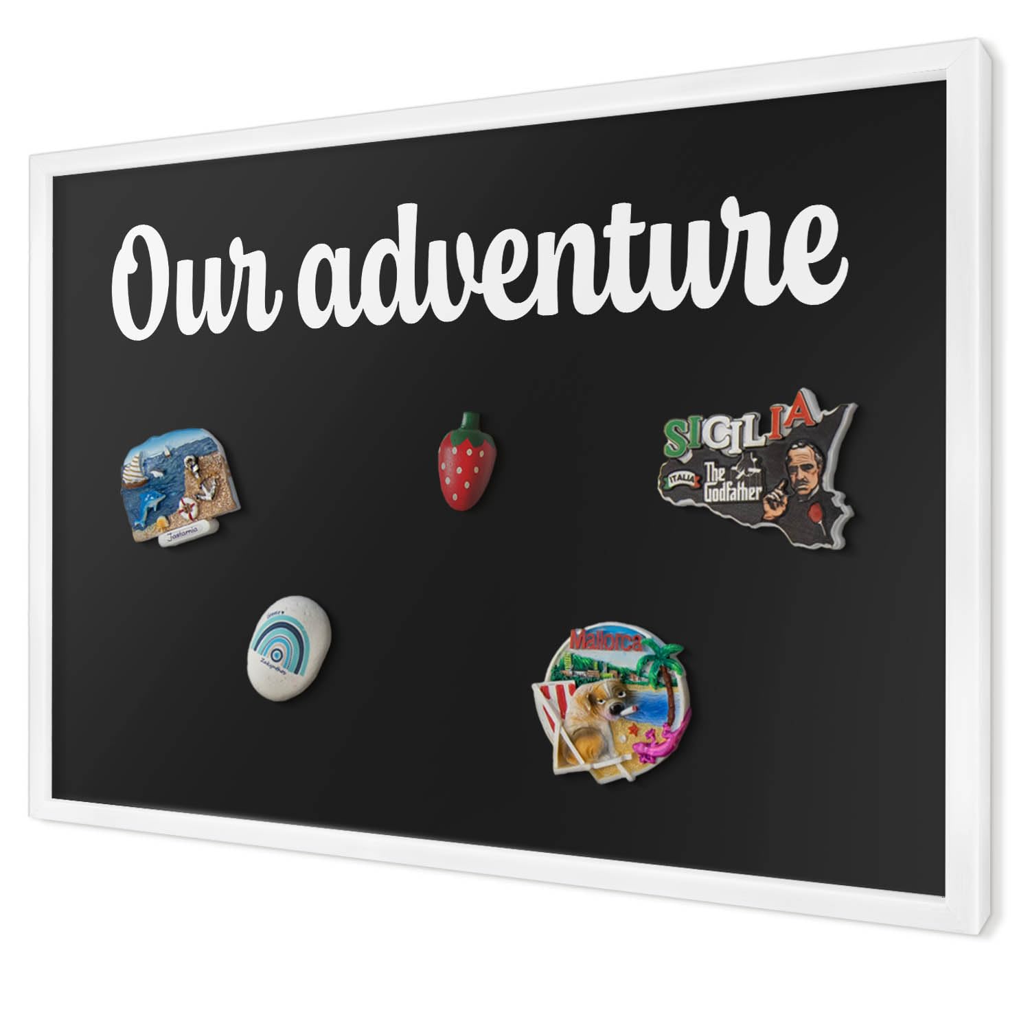 Explorer Magnetic Board 60x40 cm | White Frame | Our Adventure