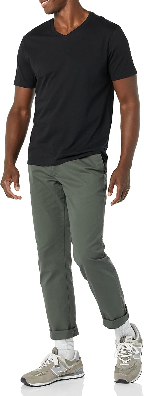 Amazon Essentials Men's V-Neck Short-Sleeve T-Shirts, Pack of 2