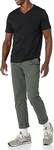 Miniatura 4 de Tienda Essentials Camisetas de manga corta con cuello en V para hombre, paquete de 2