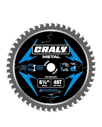 Miniatura 12 de CRALY Hoja de sierra circular de 5-3/8 pulgadas con 30 dientes para corte de acero y metales ferrosos, eje de 20 mm, corte fino, hoja profesional