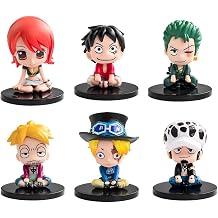 One Piece Figures Collectible Decoration, Cartoon Theme Desktop Decoration Party Supplies Gifts for Fans Figure Set 6pcs OP1