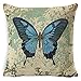 ZNZT Poszewki na poduszki vintage motyl kwiat poszewka na poduszkę retro tekst poszewka na poduszkę na sofę samochód dom drukowane poszewki na poduszki poduszki wystrój domu poszewka na poduszkę (45 x 45 cm)