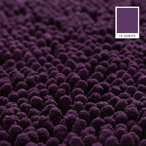 Miniatura 71 de Tapete de baño extra largo de felpilla suave, tapete de microfibra absorbente, lavable a máquina y antideslizante para puerta, baño, habitación