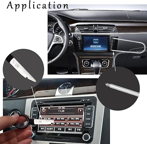 Miniatura 6 de Ruibapa Kit de llaves de removedor de radio azul de 20 piezas para radio de coche estéreo reproductor de CD removedor