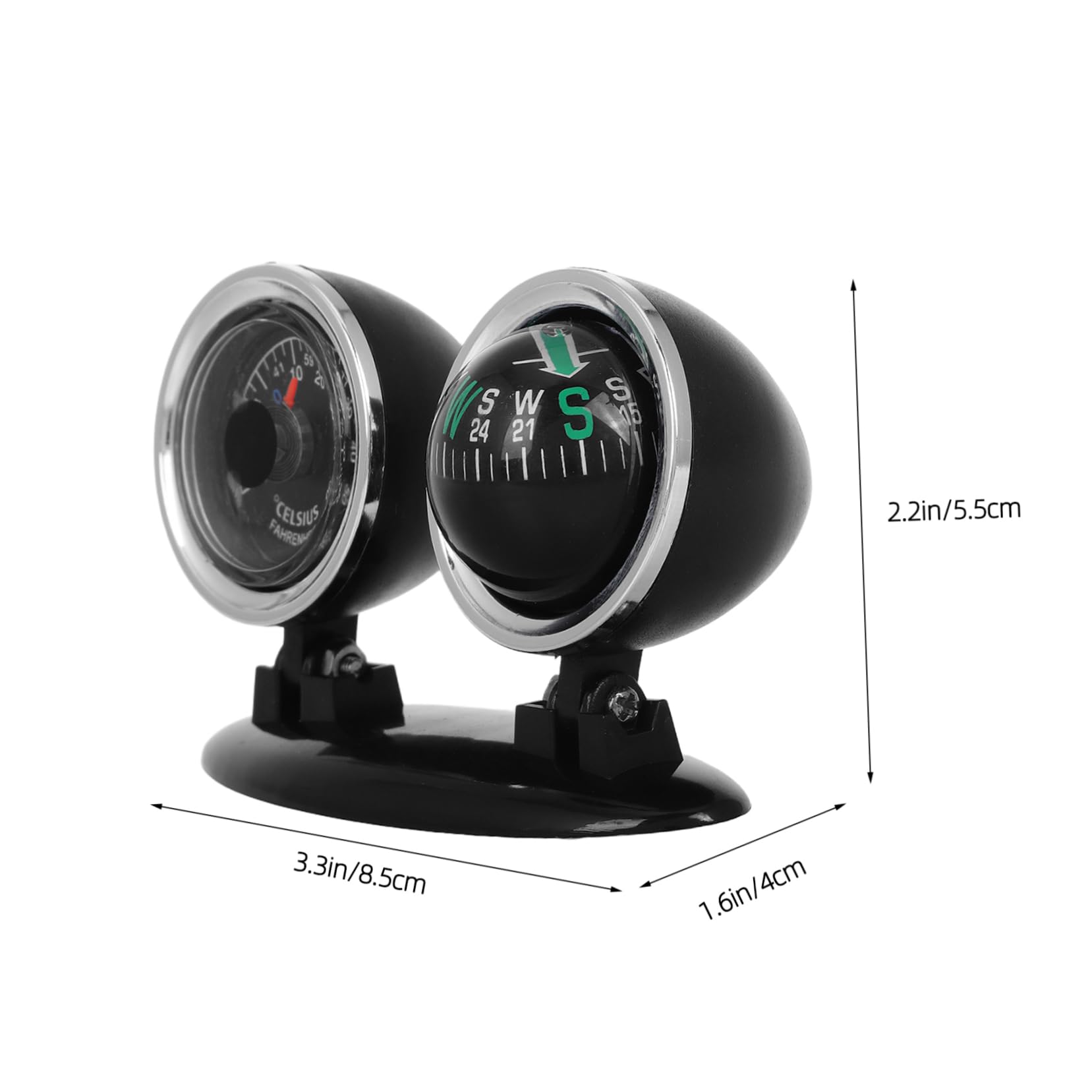 GRIRIW Car Compass Dashboard Auto Dashboard Compass Guide Ball for Vehicle and Boat