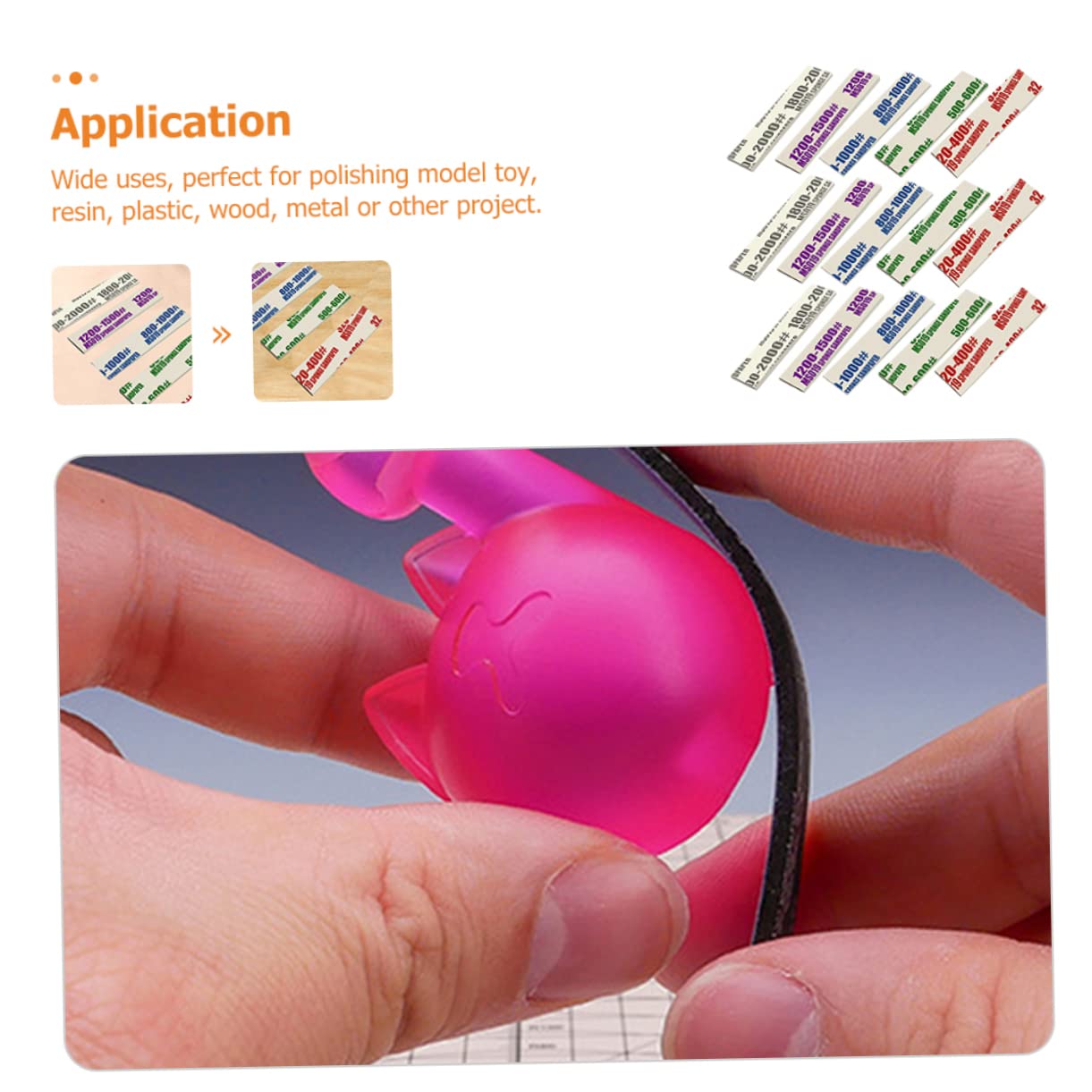SOLUSTRE 100pièces Sponge Sanding Pads pour Modèles Miniatures Accessoires De Ponçage pour Artisanat Et