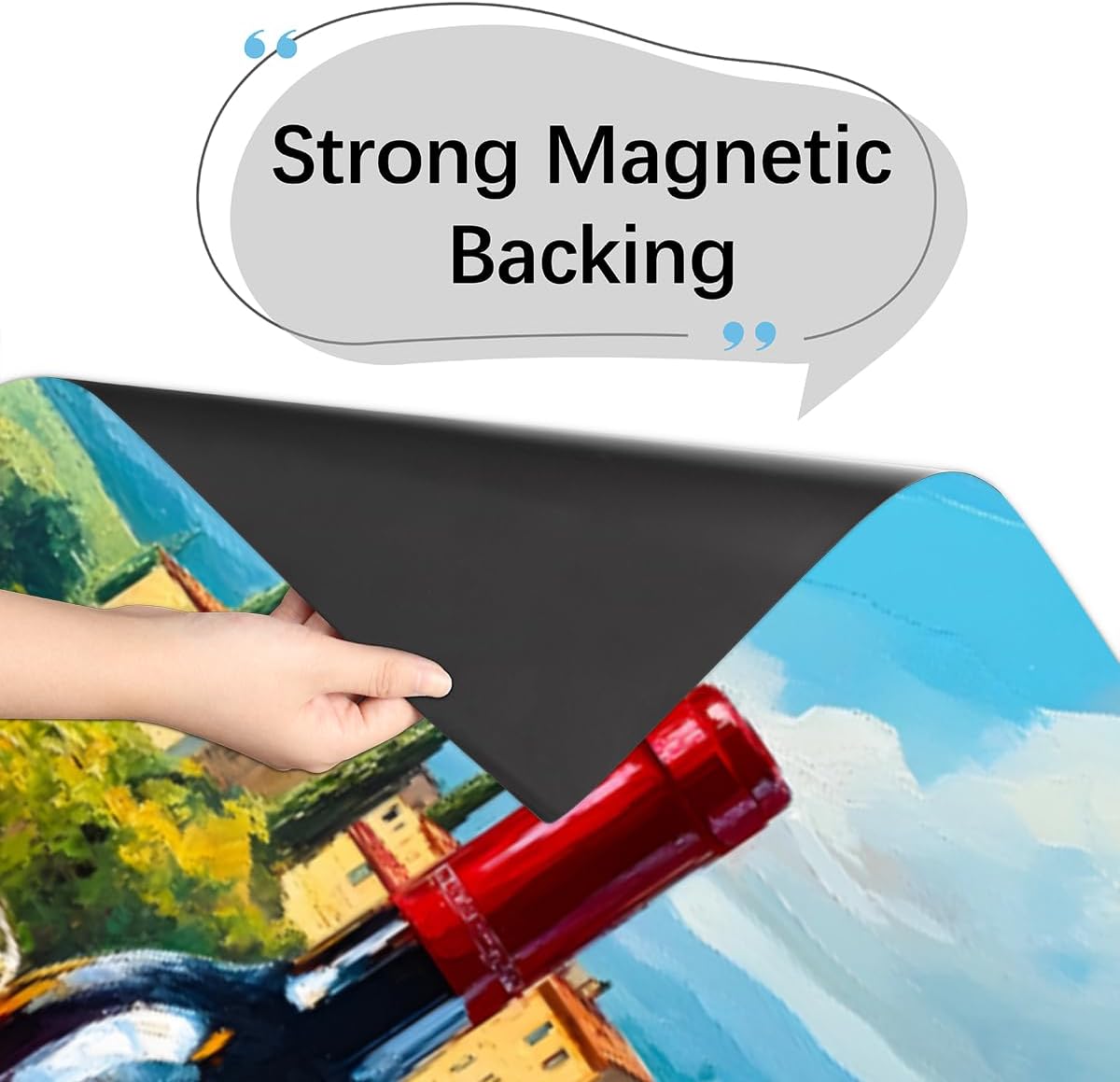 Painting Wine Landscape Dishwasher Magnet Cover Front Dishwasher Cover Decor Reusable Magnetic Door Cover Panel Decal Home Appliances Stickers Kitchen Refrigerator Fridge 23"x26"