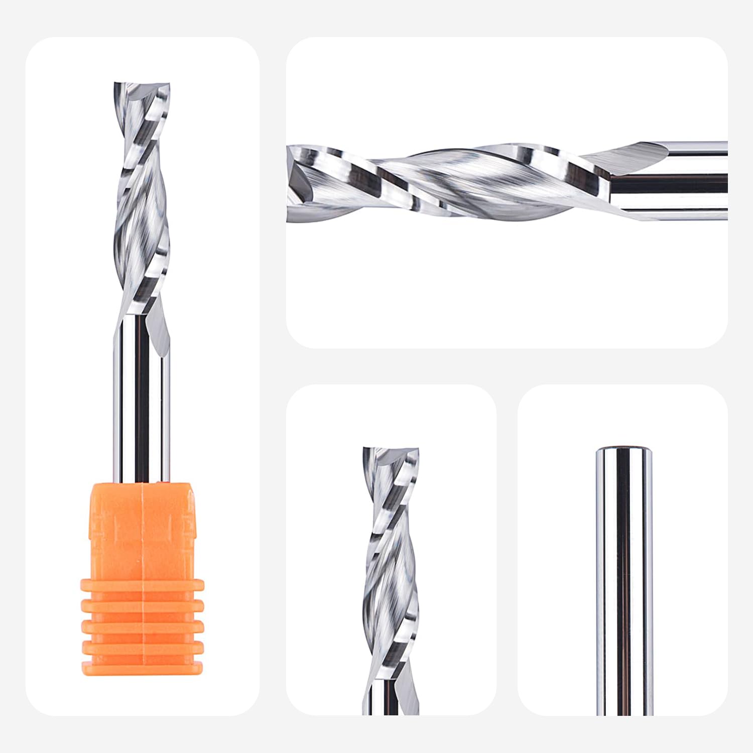 SpeTool 6mm Shank Up Cut Spiral Router Bit, Solid Carbide End Mill for Woodworking CNC Milling & Slotting, 6mm Cutting Dia - Image 3