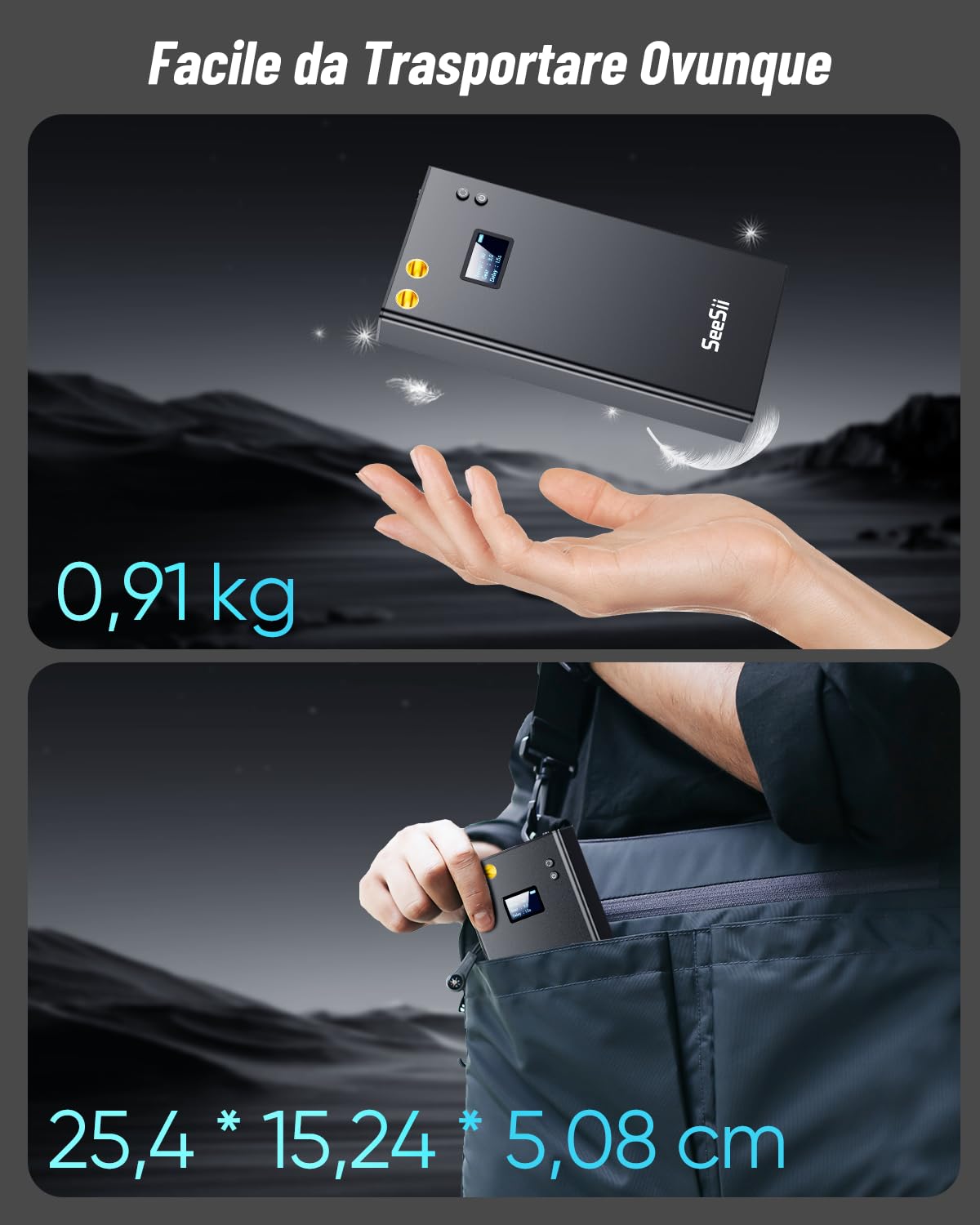 Seesii Saldatore a Punti, SE-203 11000mAh Saldatrice a Punti per Batterie LCD 80 Ingranaggi Regolabili, Spot Welder Portatili per 2 Fogli di Nichel da 5 m