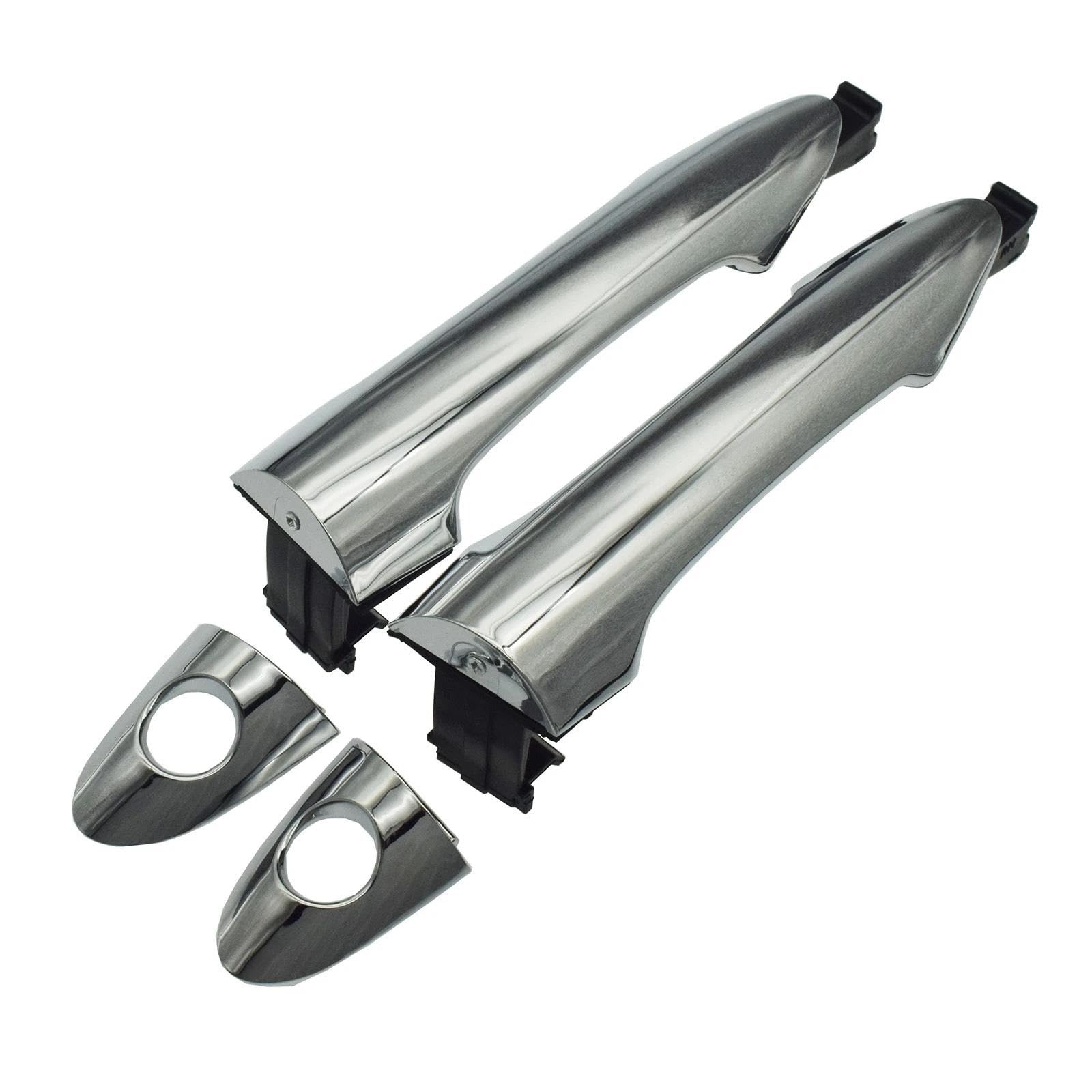 Piumuximgy Front Left And Right Car Exterior Door Handles For Kia For Picanto Morning 82651-1Y000 82661-1Y000 83651-1Y000 83661-1Y000 Car Chrome Outside Exterior Door Handle