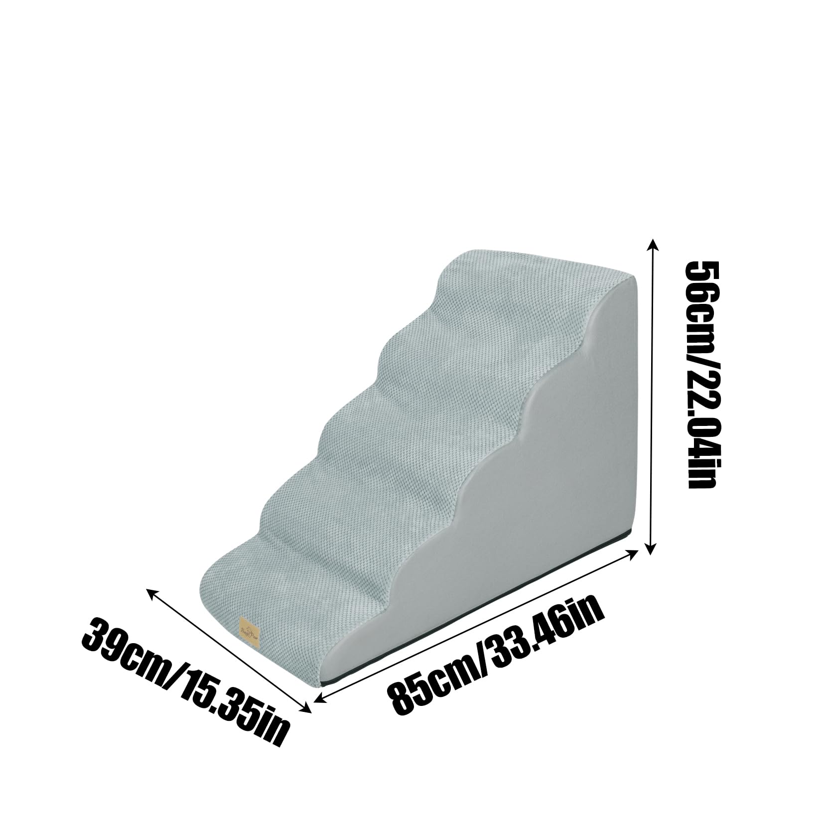 BingoPaw Scala per cani 5 Gradini: Alto 56cm Scaletta per cani Scale Gradini per cane Rampa per Letto Divano Gatto Cuccioli Antiscivolo in Spugna ad Alta Densità Fodera Rimovibile