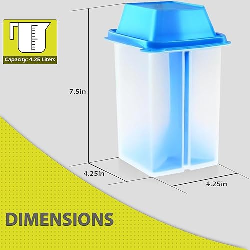 Miniatura 6 de Home-X Contenedor de pepinillos con colador, contenedor de jalapeño sin BPA con colador para almacenamiento sin desorden de alimentos condimentados,