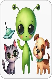 Cute Alien Refrigerator Magnet Acrylic Magnetic Fridge Magnets for Locker Decor 2.4X3.5 in