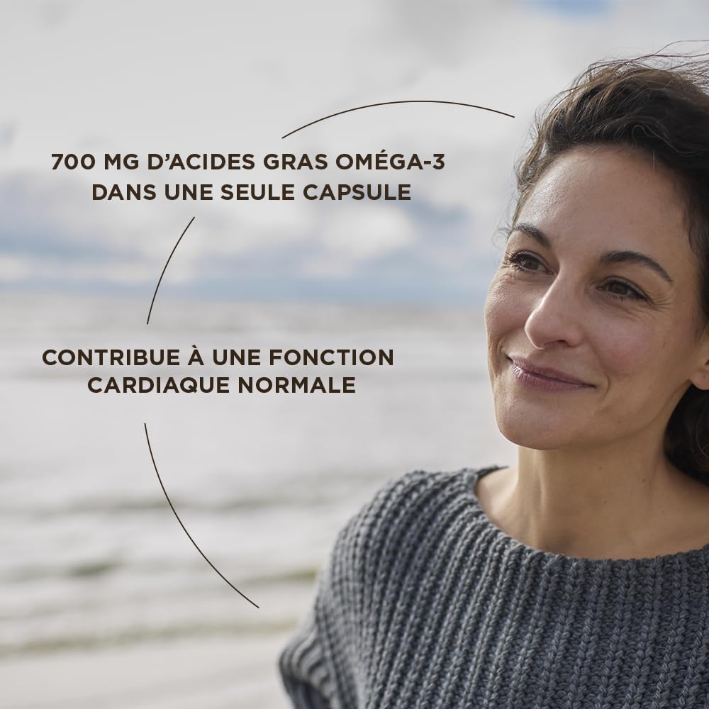 Solgar Omega 3 - Acide Gras Essentiel pour l'Organisme - Fonction Cardiaque Normale - Formule Concentrée - EPA et DHA - Hautement Assimilable - Complément Alimentaire - Flacon de 60 capsules