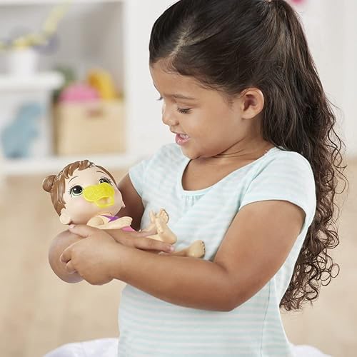 Miniatura 6 de Baby Alive Splash'n Snuggle - Muñeca de pelo castaño bebé para juegos acuáticos, con accesorios