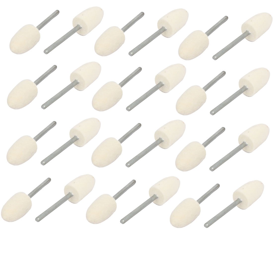 Aexit 3mm Dia Abrasives drill hole 10mm Tapered Head Felt Mounted Point Grinding Polishing Tool 24pcs Model:91as424qo523