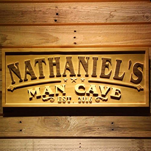 ADVPRO wpa0359 Name Personalized Man CAVE Established Year Men Gifts Birthday Wood Engraved Wooden Sign - Medium 18.25" x 7.25"