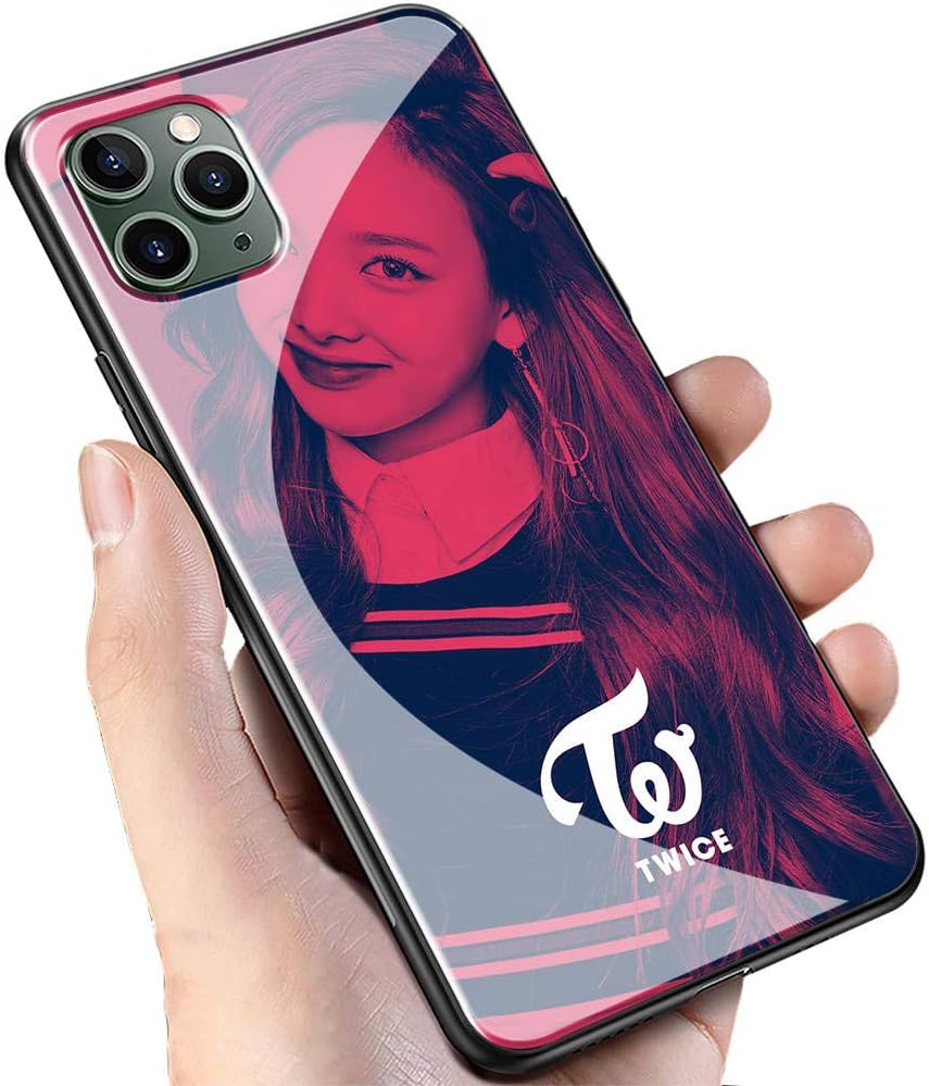 Amazon Com Luxury Black Cover For Iphone 11 Phone Case 9h Tempered Glass Back Cover Soft Silicone Anti Scratch Bumper Design Lc 151 Twice Mina Momo Kpop Protective Case Cell Phones Accessories