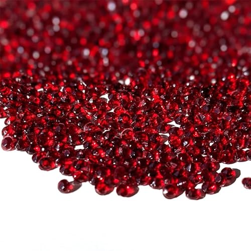 10.000 cristalli da spargere per matrimoni, coriandoli da 2,5 mm, strass, pietre acriliche, centrotavola, decorazioni, decorazioni per balli, eventi (bordeaux)