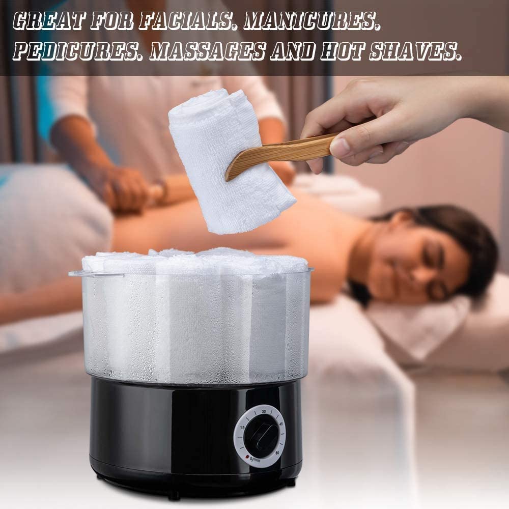 Chauffe Serviettes, Vapeur à Serviette Chaude à Chauffage Rapide, pour Le Spa/Les Soins du Visage/Le Rasage/Le Coiffeur/l'équipement de Salon et la Maison