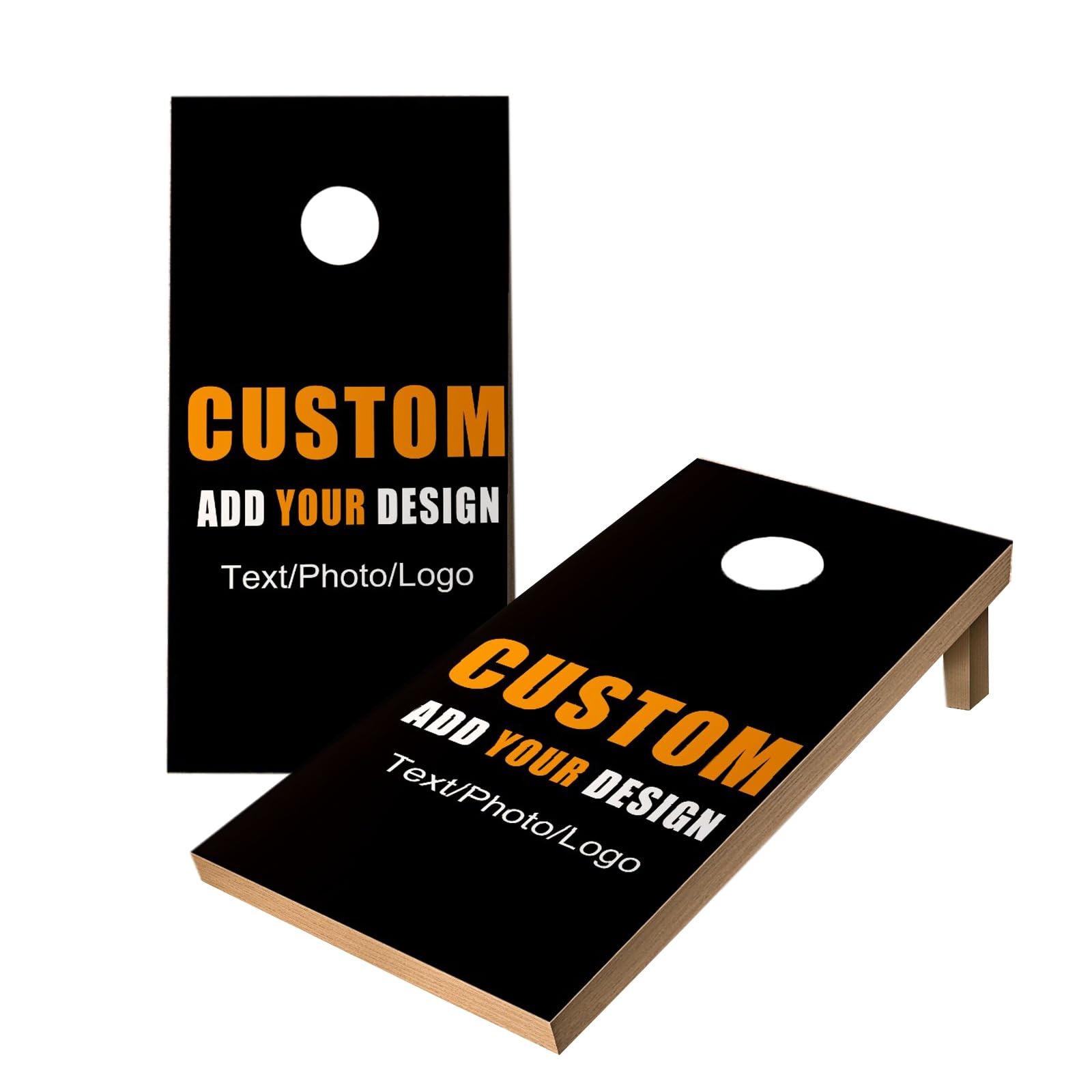 Custom Cornhole Board Vinyl Wrap Decals, 2Pcs Game Board Skin Stickers