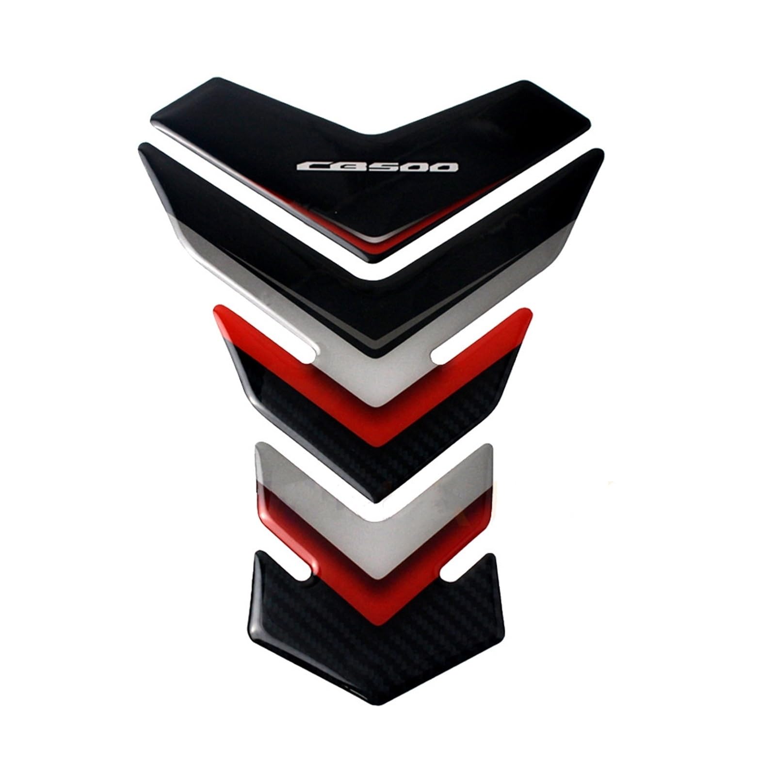 for CB500 CB500X CB500F Motorcycle Fuel Tank Pad Fuel Tank Protection Sticker Decal(3 Red)