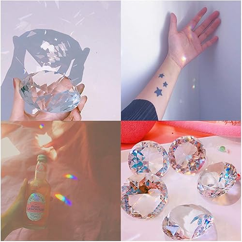 Miniatura 6 de DS.DISTINCTIVE STYLE - Pisapapeles de cristal de 3 pulgadas, diamante de cristal para fotos de uñas, decoración de boda, decoración de tartas,
