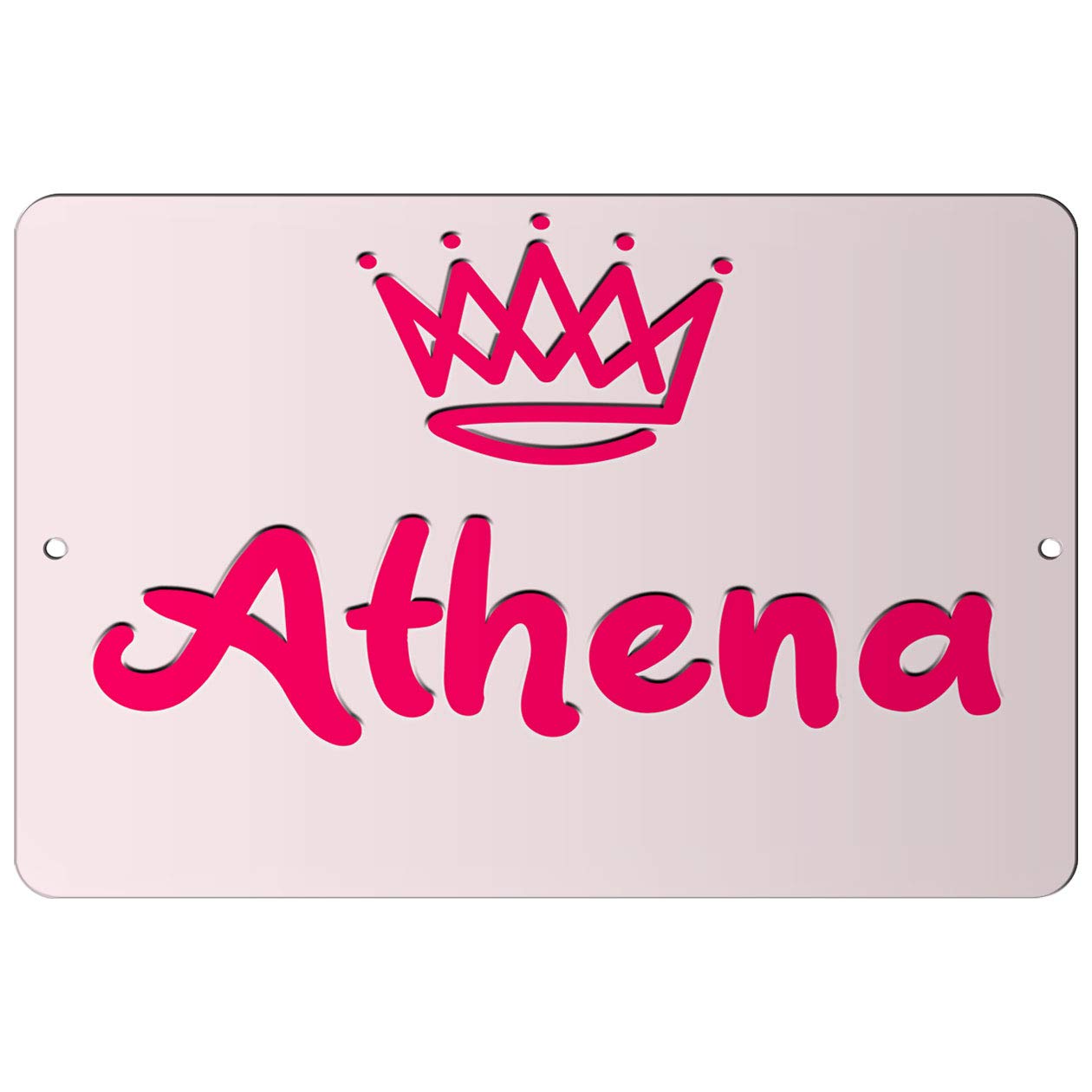 Makoroni - Athena Girl Female Name 12x18 inc Aluminum Decorative Wall Street Sign
