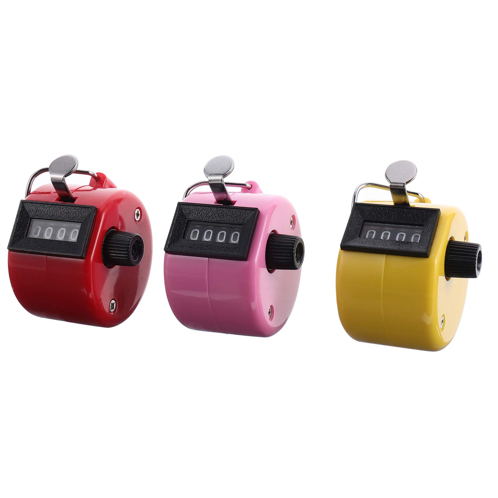 BESPORTBLE 3 Pcs Manual Mechanical Counter Portable Handheld Tally Clicker for Sports Events Activities Easy to Use Compact Durable Design for Counting and Recording Random Color