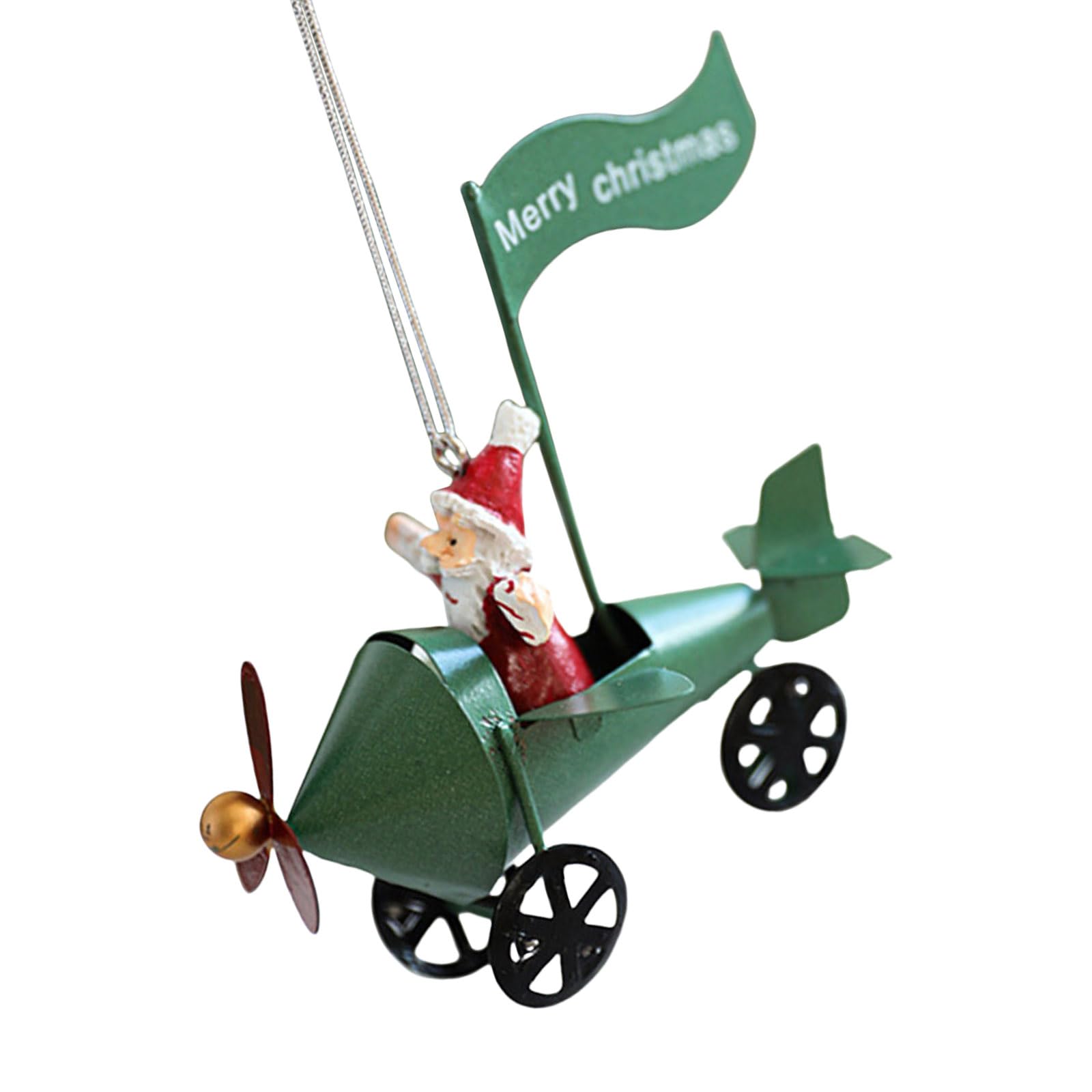 Xinsheinelry Christmas Tree Pendant Ornament Hanging Figurines Santa Reindeer Themed Ornament for Decoration Pendant