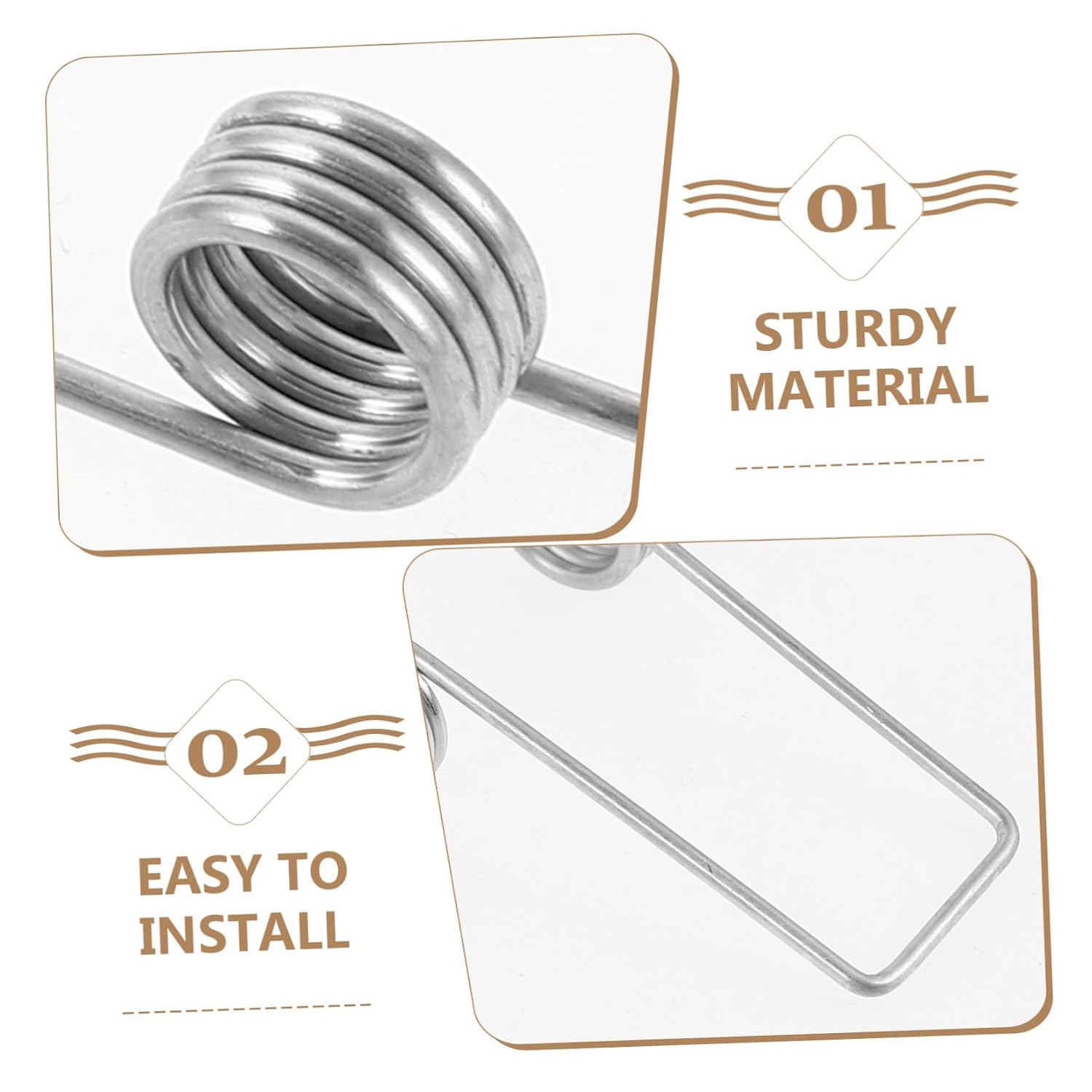 18pcs Garbage Can Spring Replacement Torsional Springs for Small Trash Can Lid Easy Installation Compatible with Various Sizes